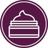 Cream Line Circle Icon vector