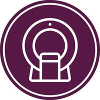 Ct Scan Line Circle Icon vector
