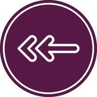Back Line Circle Icon vector