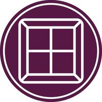 Window Line Circle Icon vector
