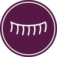 Eyelash Line Circle Icon vector