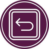 Back Line Circle Icon vector