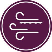 Wind Line Circle Icon vector