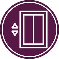 Elevator Line Circle Icon vector