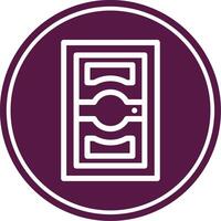 Door Line Circle Icon vector