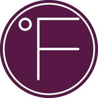 Fahrenheit Line Circle Icon vector