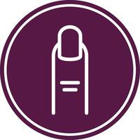 Nails Line Circle Icon vector