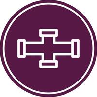 Pipe Line Circle Icon vector