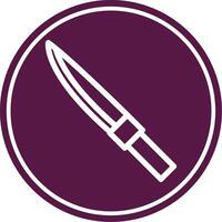Knife Line Circle Icon vector