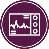 Ecg Line Circle Icon vector