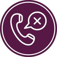 Emergency Call Line Circle Icon vector