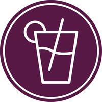 Juice Line Circle Icon vector