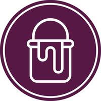 Paint Bucket Line Circle Icon vector