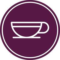 Tea Line Circle Icon vector