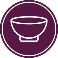 Bowl Line Circle Icon vector