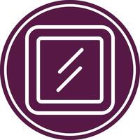Mirror Line Circle Icon vector