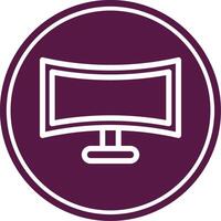 Lcd Line Circle Icon vector