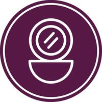 Powder Line Circle Icon vector