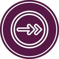 Next Line Circle Icon vector