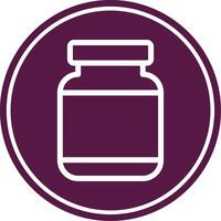 Jar Line Circle Icon vector
