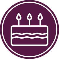 Cake Line Circle Icon vector