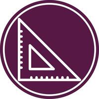 Set Square Line Circle Icon vector