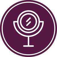 Mackup Mirror Line Circle Icon vector