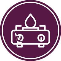Stove Line Circle Icon vector