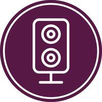 Speaker Line Circle Icon vector