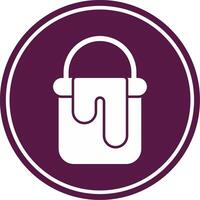 Paint Bucket Glyph Circle Icon vector