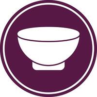 Bowl Glyph Circle Icon vector