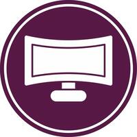 Lcd Glyph Circle Icon vector