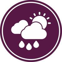 Rainy Day Glyph Circle Icon vector