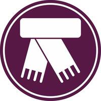 Muffler Glyph Circle Icon vector