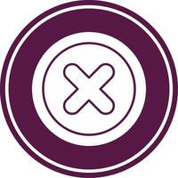 Cancel Glyph Circle Icon vector