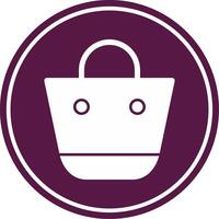 Shopping Bag Glyph Circle Icon vector