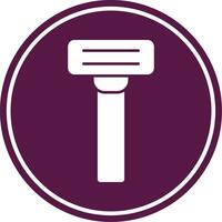 Razor Glyph Circle Icon vector
