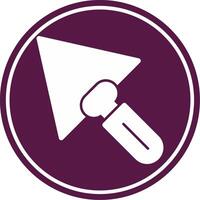 Trowel Glyph Circle Icon vector