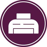 Printer Glyph Circle vector