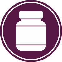 Jar Glyph Circle Icon vector