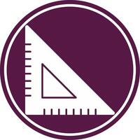 Set Square Glyph Circle Icon vector