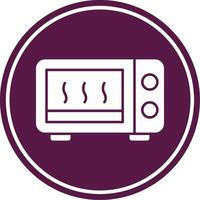 Oven Glyph Circle Icon vector