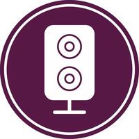 Speaker Glyph Circle Icon vector