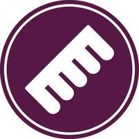 Comb Glyph Circle Icon vector
