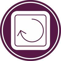 Reload Glyph Circle Icon vector