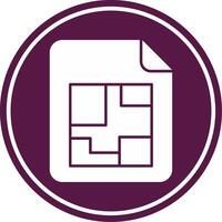 Bluerint Glyph Circle Icon vector