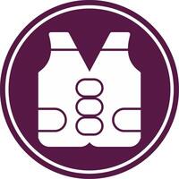 Life Vest Glyph Circle Icon vector