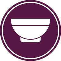 Bowl Glyph Circle Icon vector