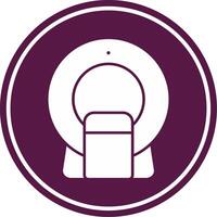 Ct Scan Glyph Circle Icon vector