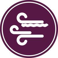 Wind Glyph Circle Icon vector